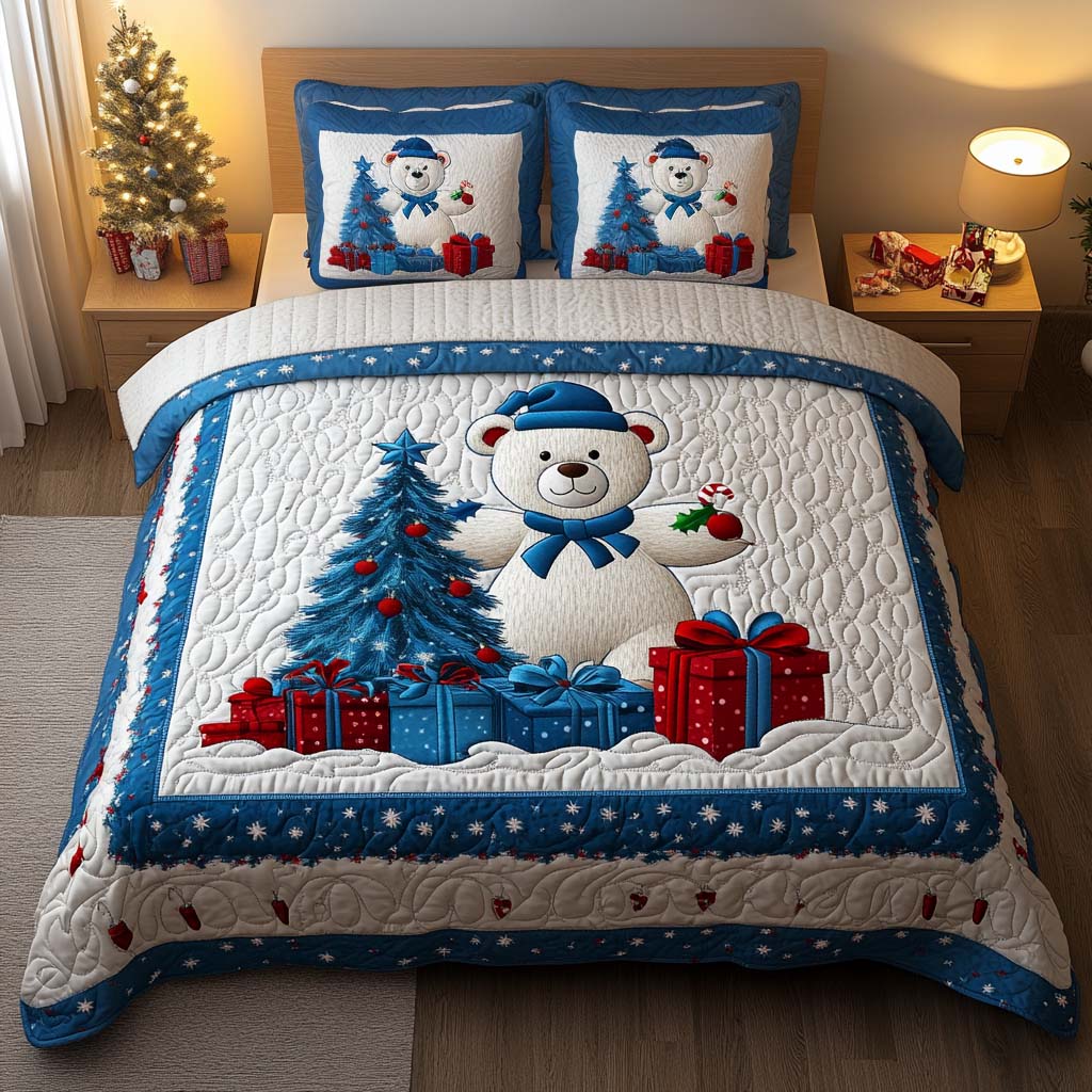 Frosty Friend 3-Piece Quilted Bedding Set - Single (59" x 70")
