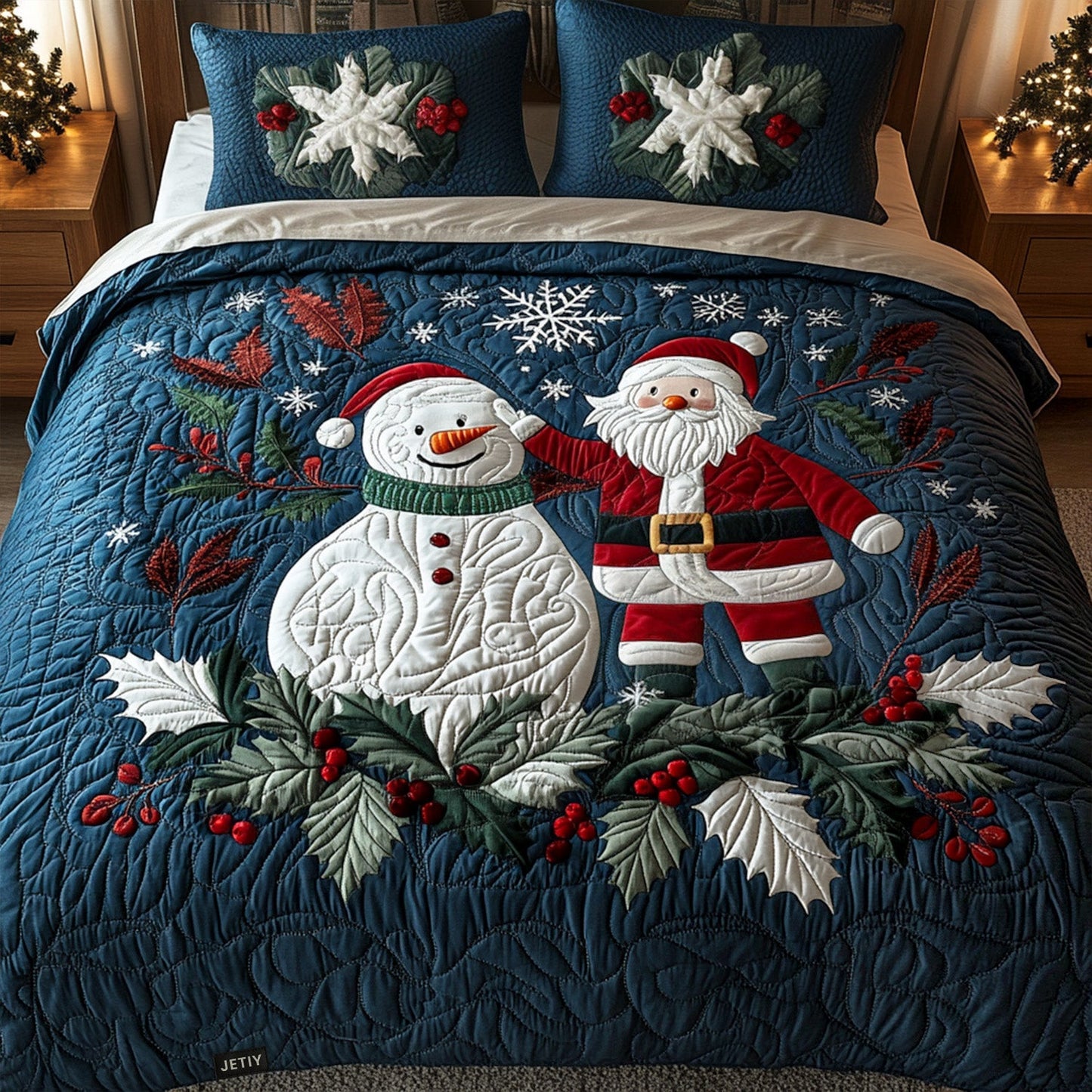 Frosty Friends 3-Piece Quilted Bedding Set - Single (59" x 70")