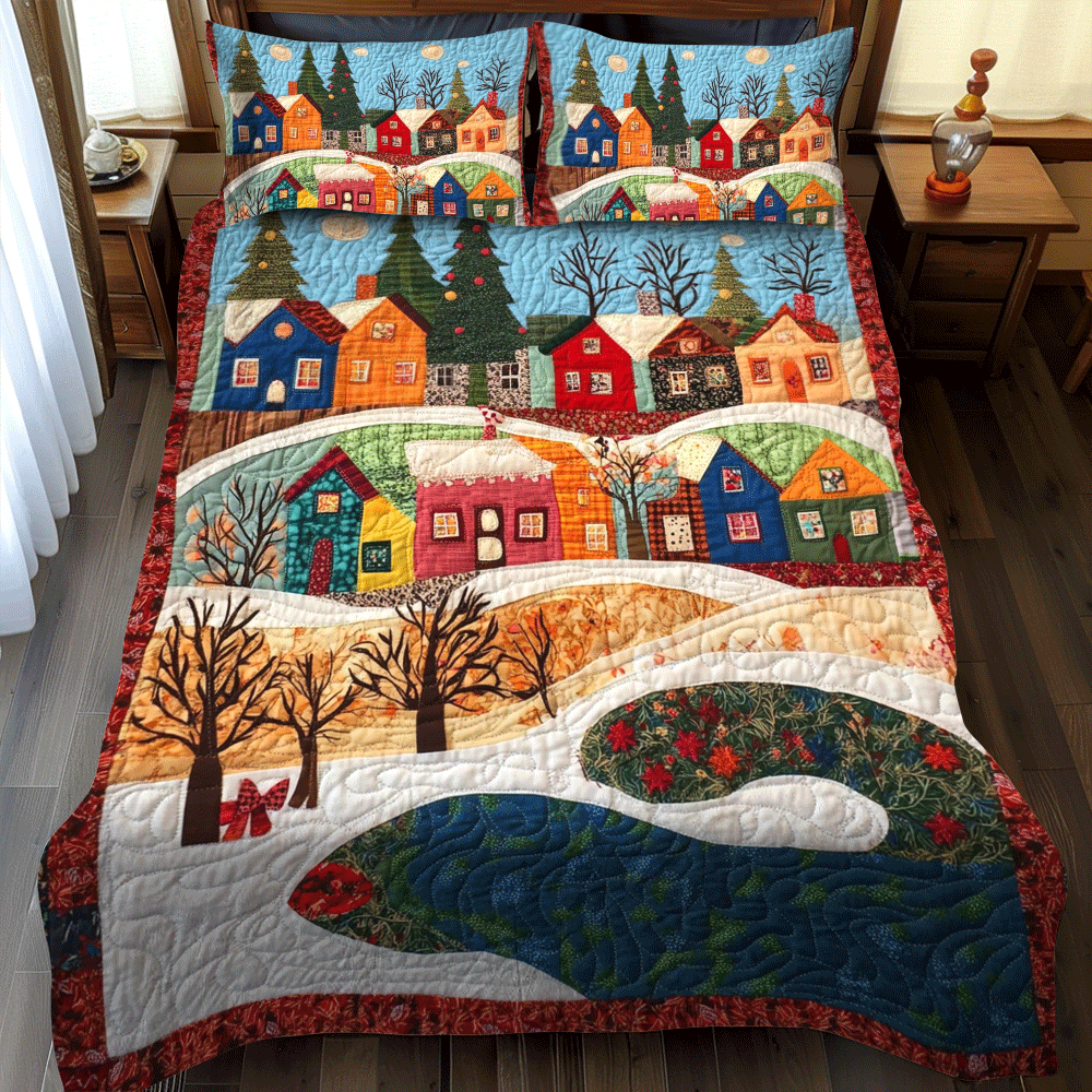 Frosty Morning Comfort 3-Piece Quilted Bedding Set - Single (59" x 70")