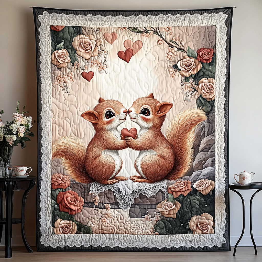 Furry Love Melody Quilted Blanket - Throw (55" x 60")