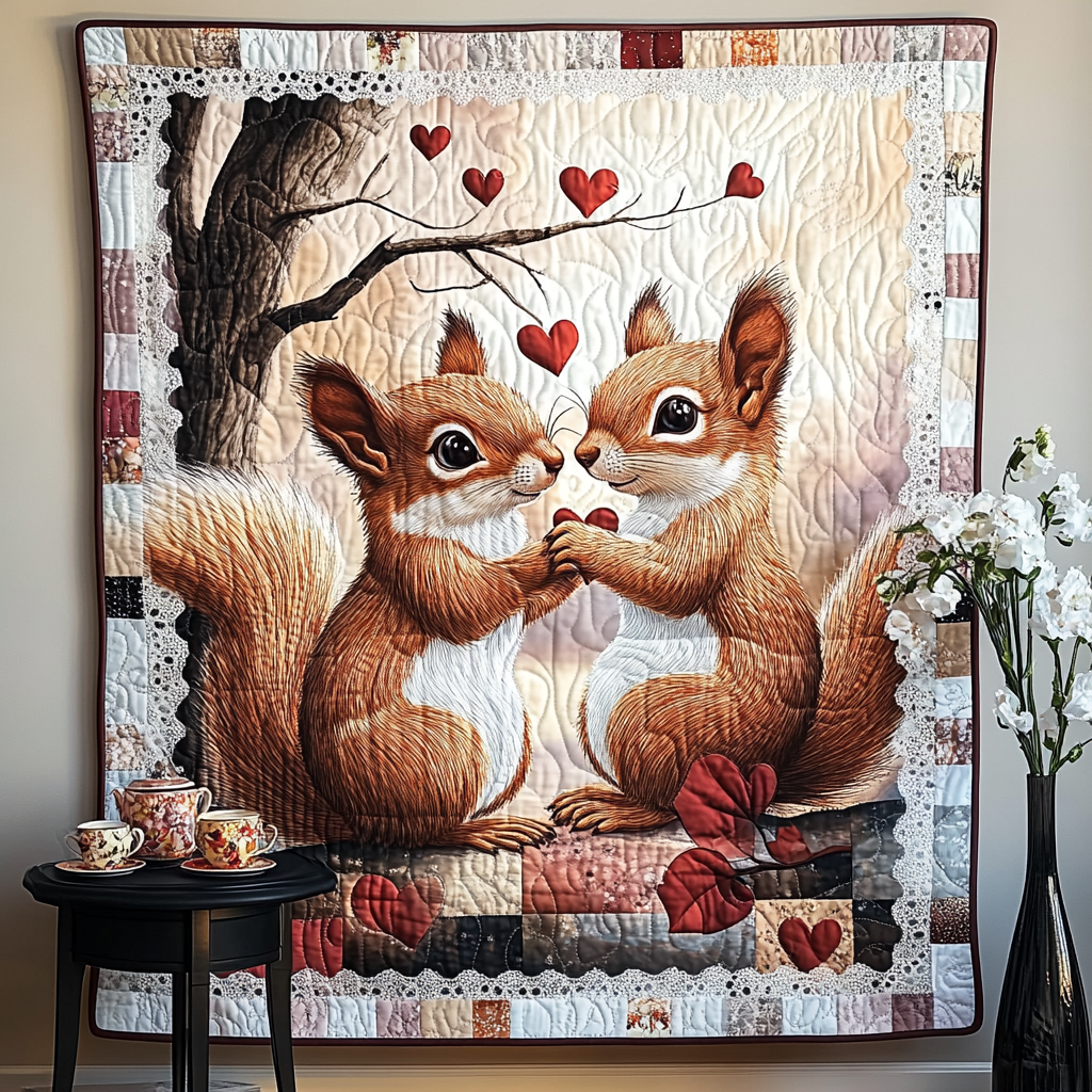 Furry Love Quilted Blanket - Throw (55" x 60")