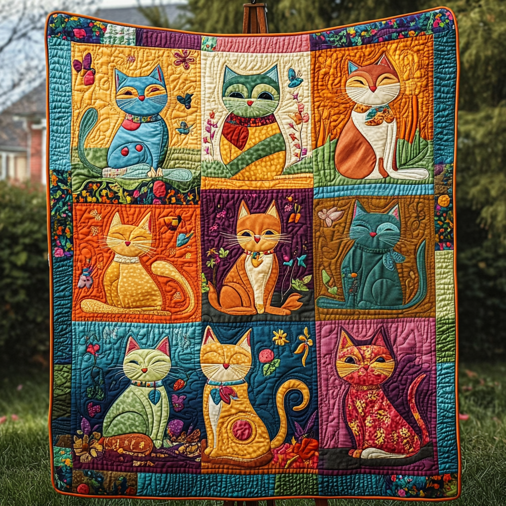 Furry Dreams Quilted Blanket - Throw (55" x 60")