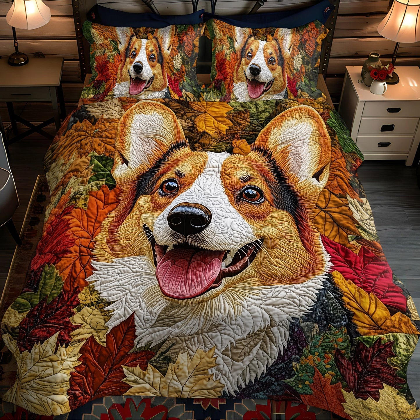 Furry Friends 3-Piece Quilted Bedding Set - Single (59" x 70")