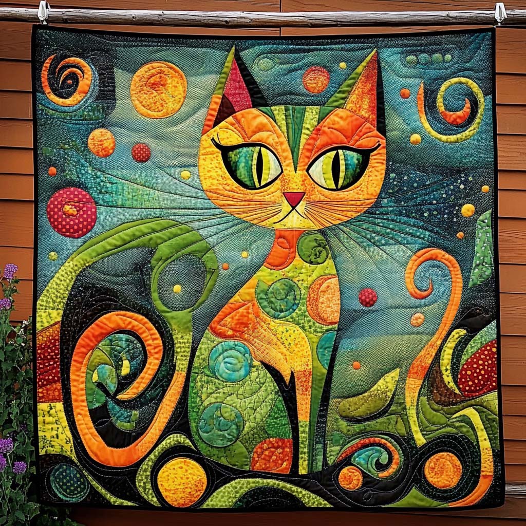 Galactic Gaze Quilted Blanket - Throw (55" x 60")