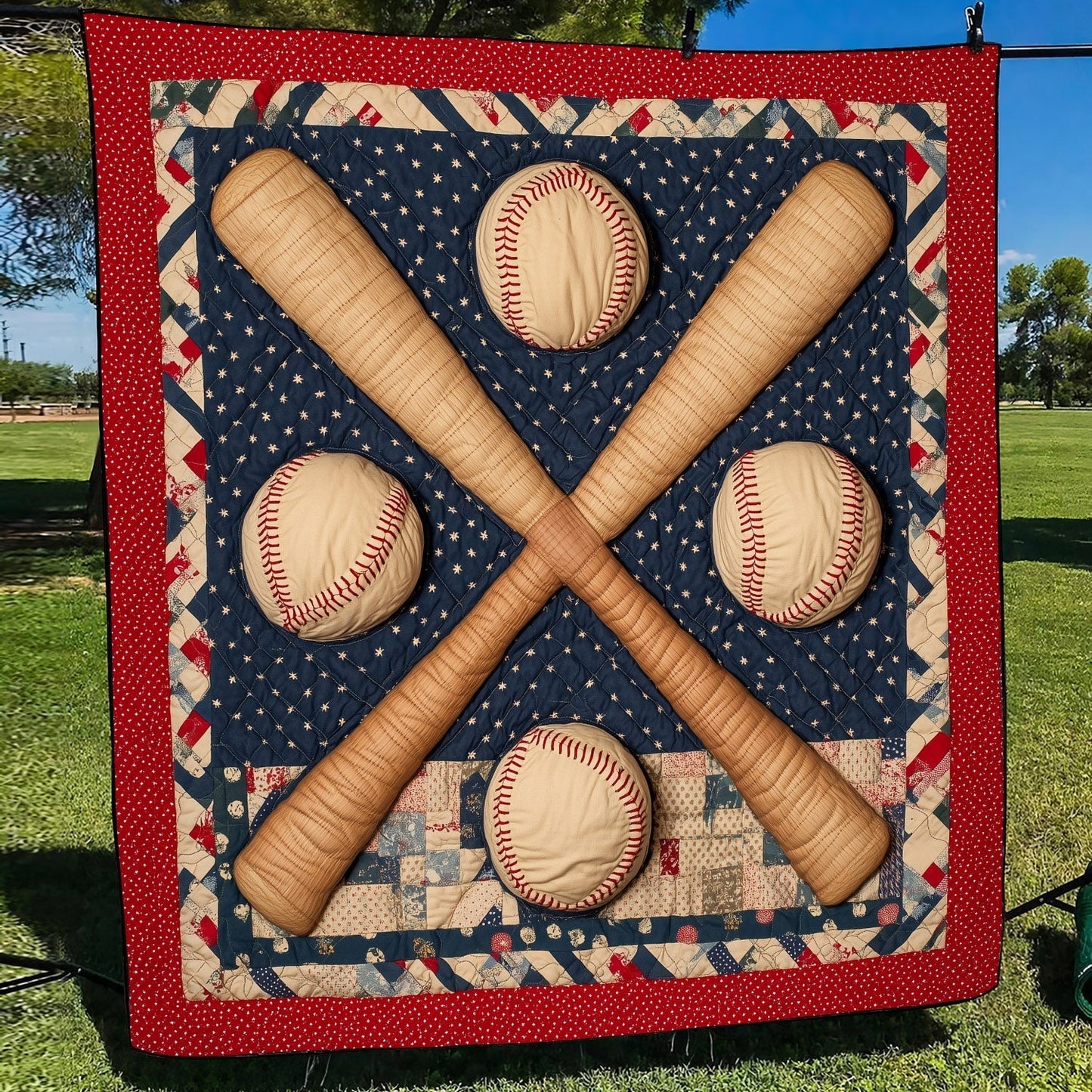 Game Day Quilted Blanket - Throw (55" x 60")
