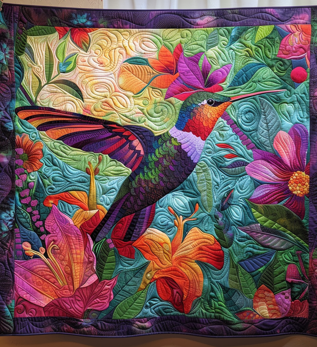 Garden Glow Quilted Blanket - Throw (55" x 60")