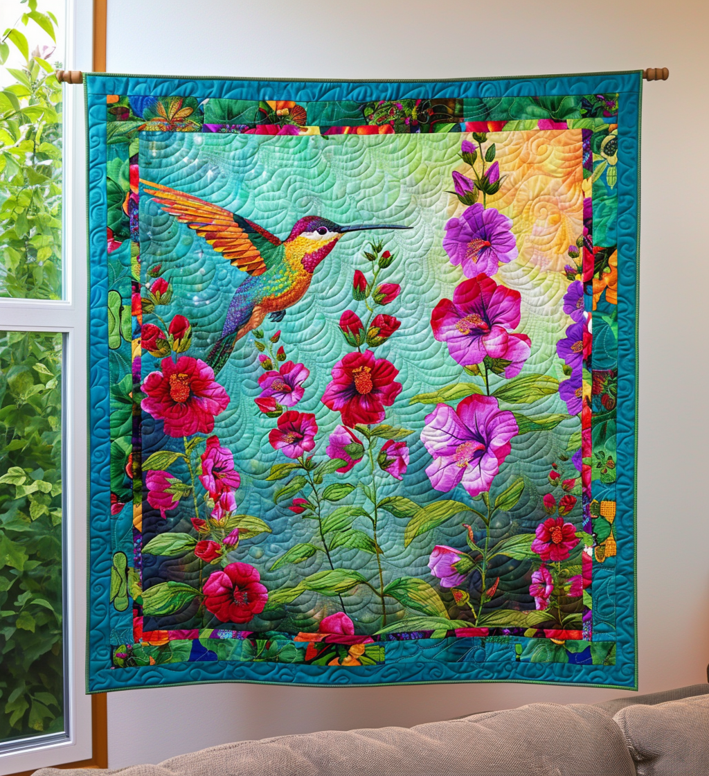 Garden Grace Quilted Blanket - Throw (55" x 60")