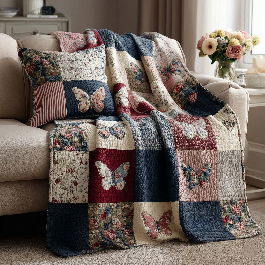 Garden Butterflies Quilted Blanket - Baby (30" x 40") - Pack 1