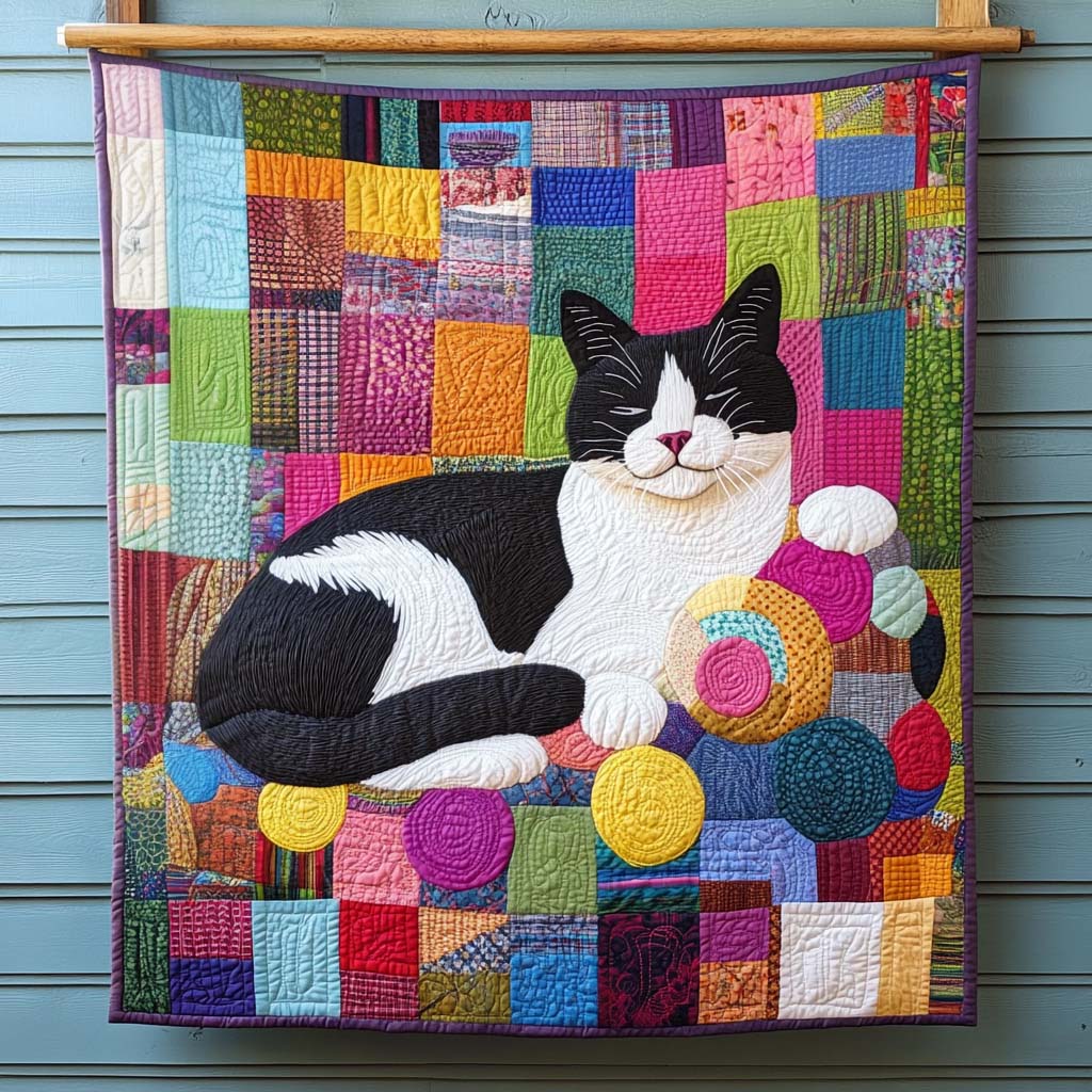 Garden Cats Quilted Blanket - Throw (55" x 60")