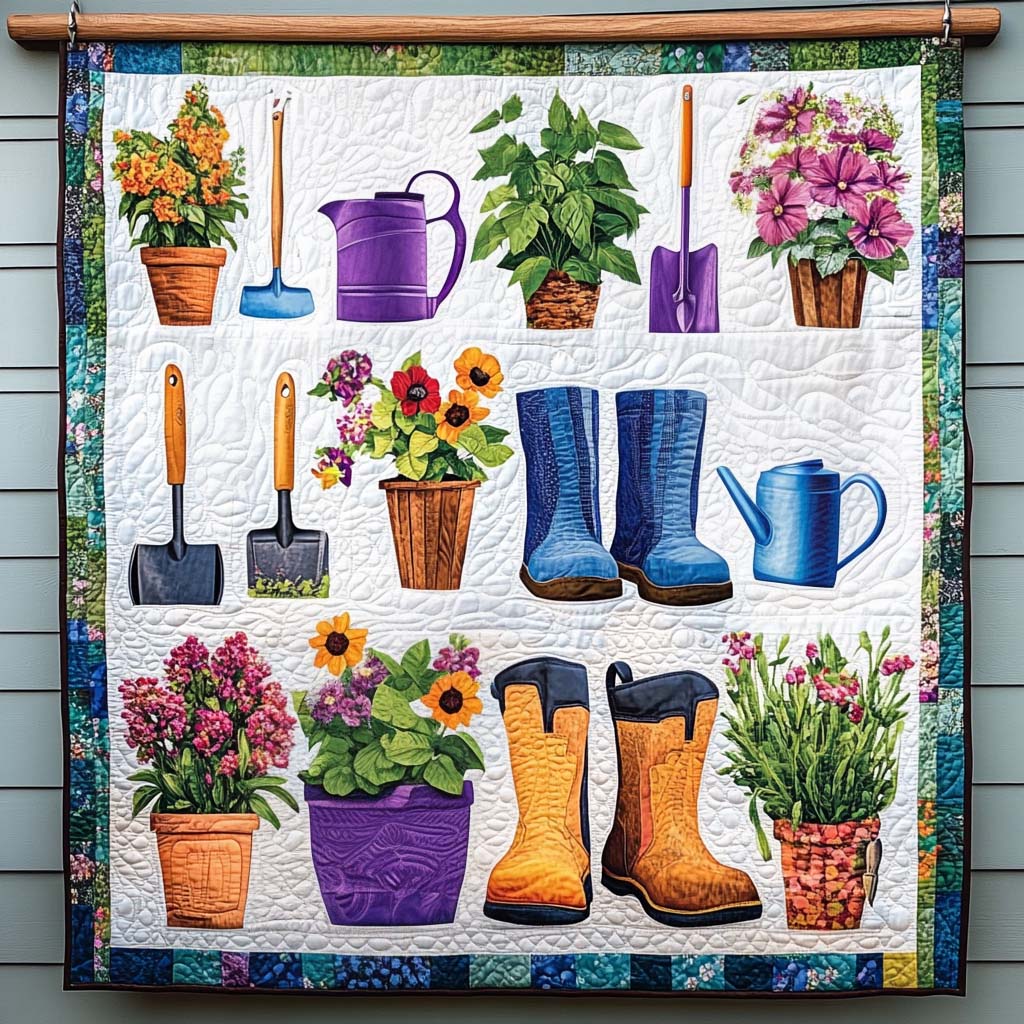 Garden Essentials Quilted Blanket - Throw (55" x 60")