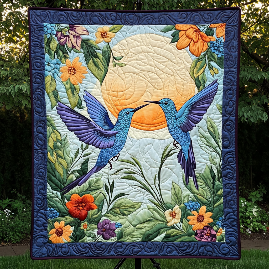 Garden Flutter Quilted Blanket - Throw (55" x 60")
