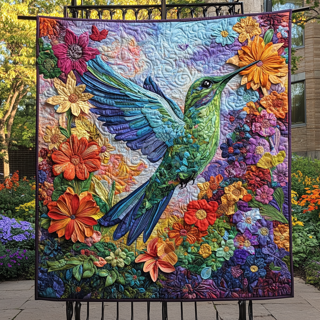 Garden Jewel Quilted Blanket - Throw (55" x 60")