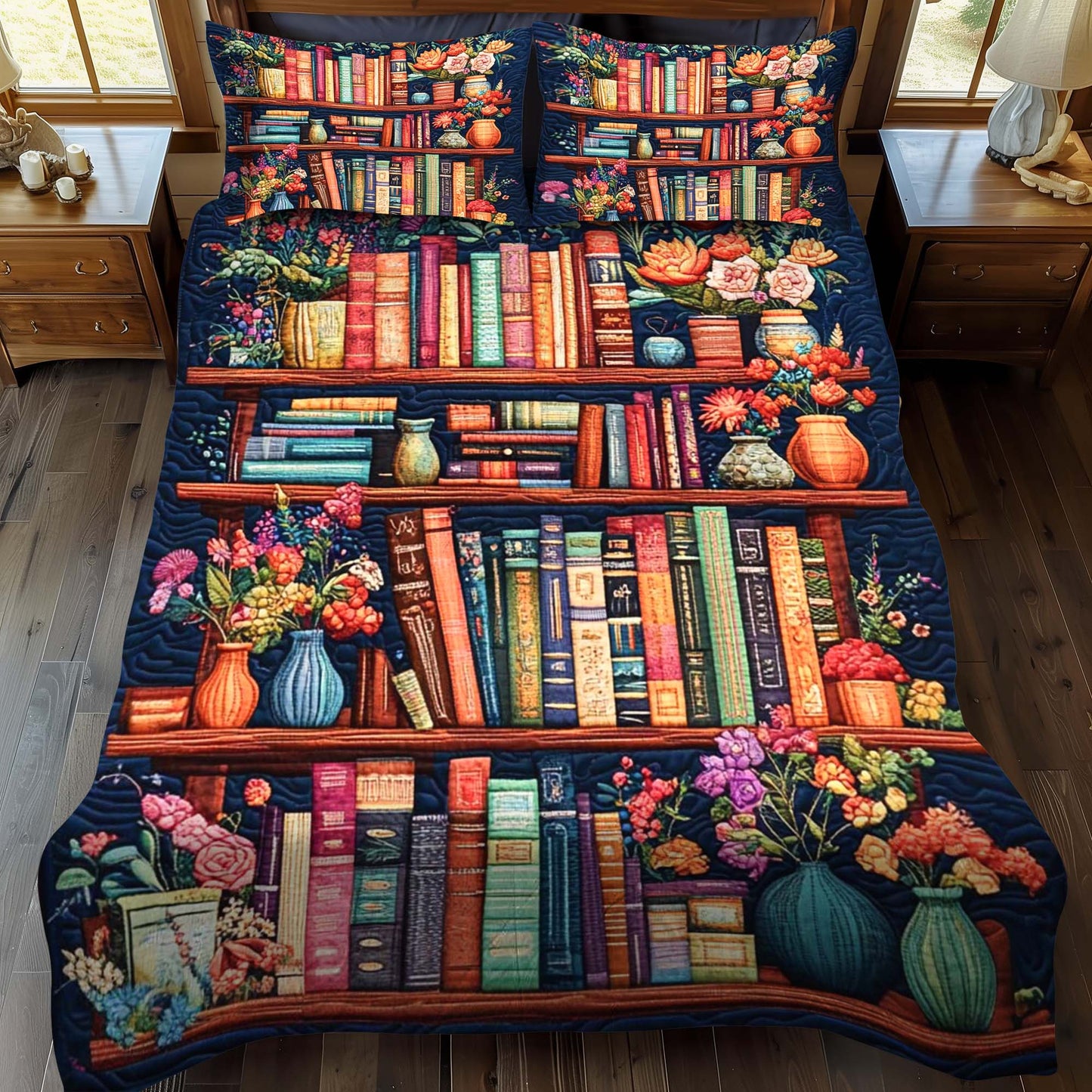 Garden Of Knowledge 3-Piece Quilted Bedding Set - Single (59" x 70")