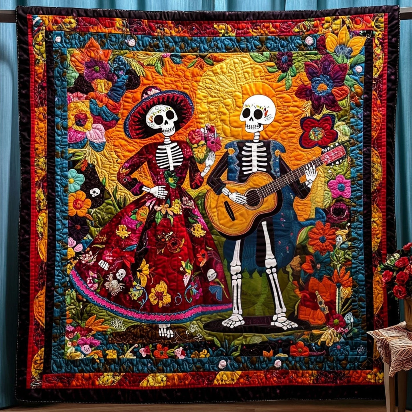 Garden of Spirits Quilted Blanket - Throw (55" x 60")