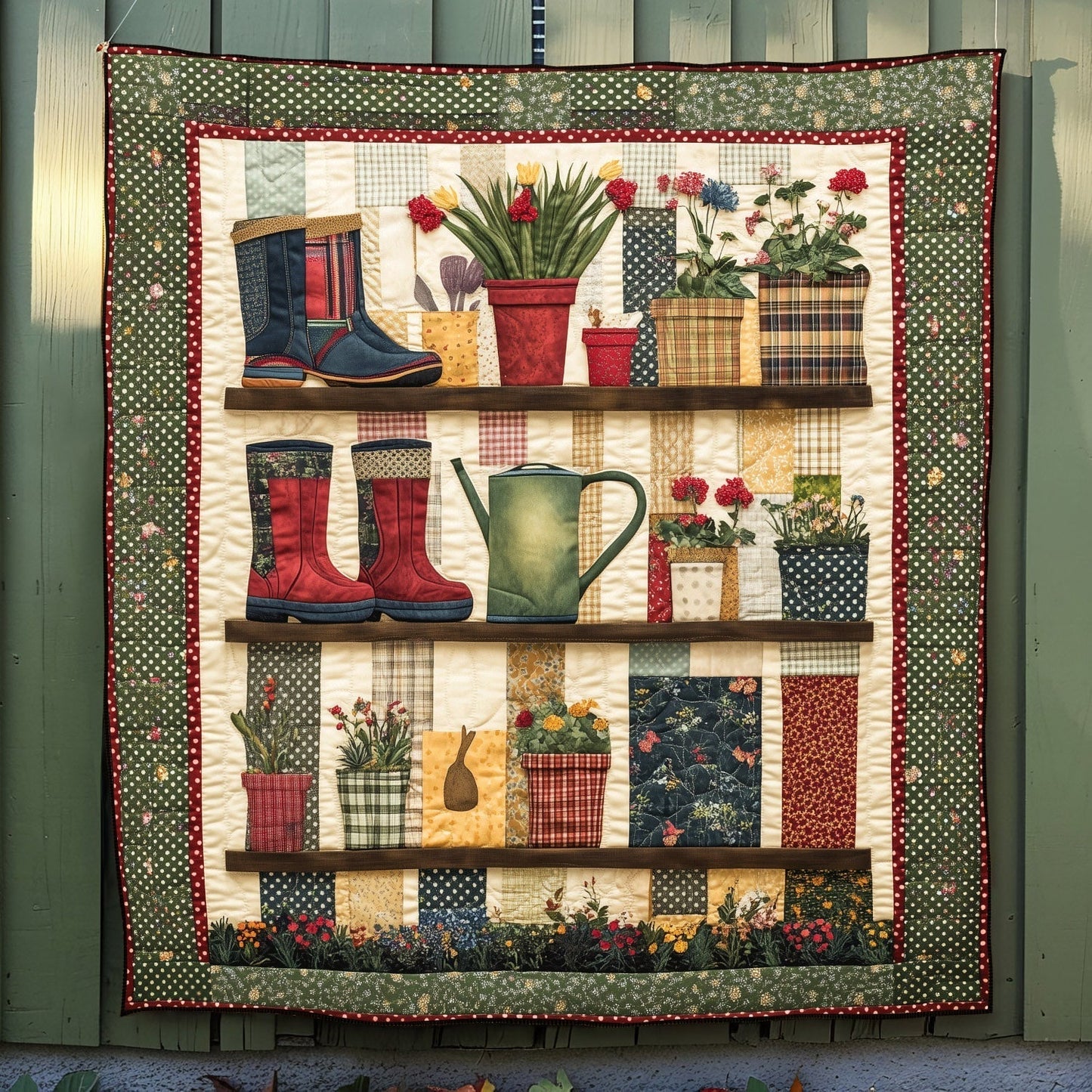 Gardener Retreat Quilted Blanket - Throw (55" x 60")