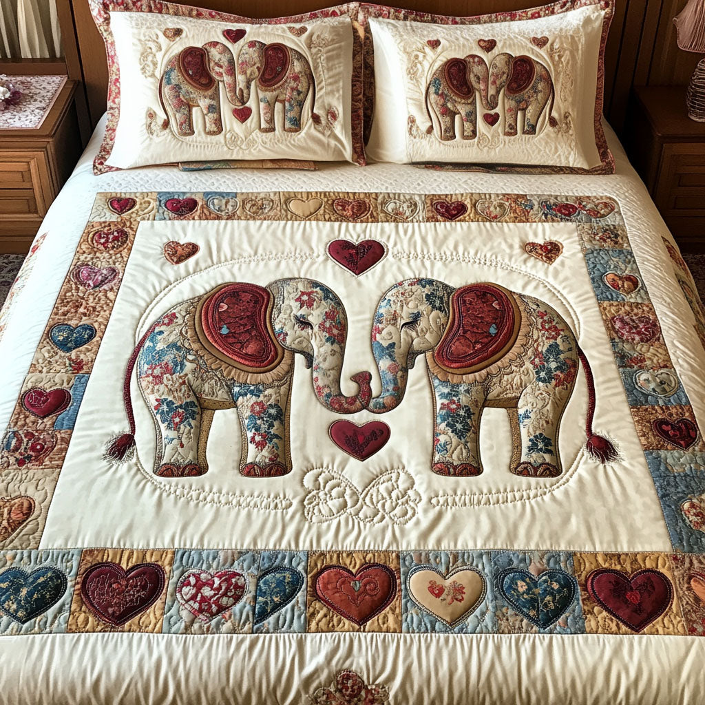 Gentle Giants 3-Piece Quilted Bedding Set - Single (59" x 70")