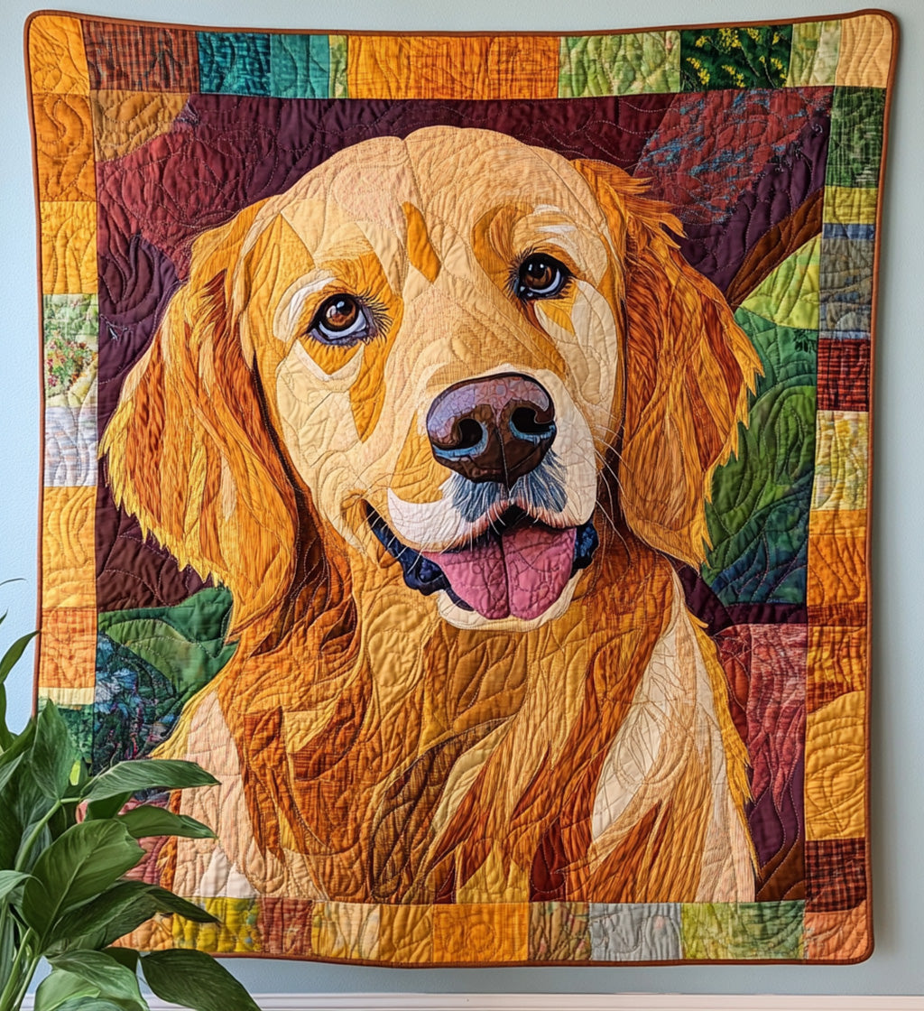 Gentle Golden Quilted Blanket - Throw (55" x 60")