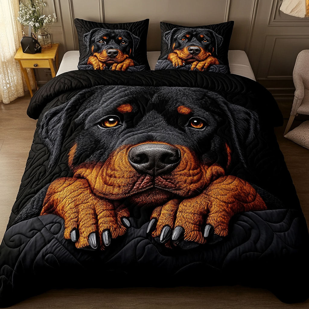 Gentle Gaze 3-Piece Quilted Bedding Set - Single (59" x 70")