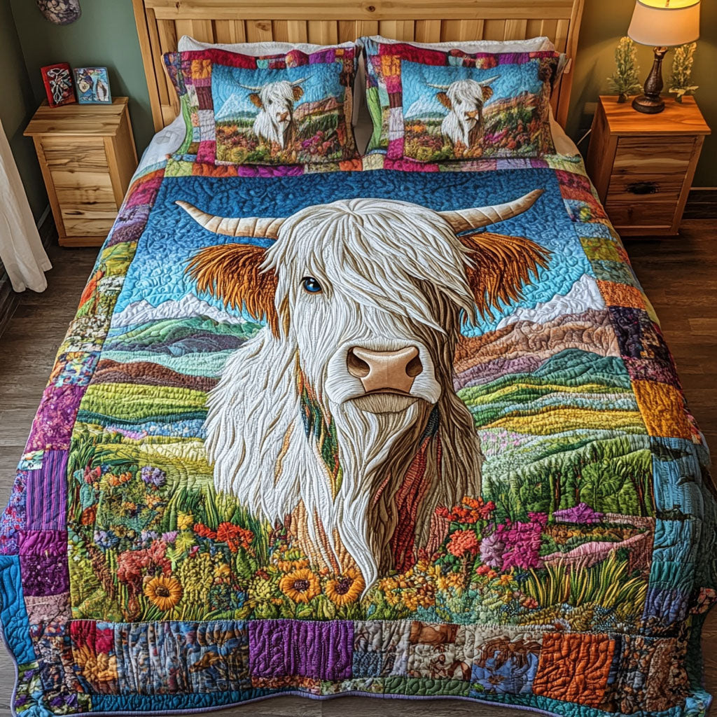Gentle Grazer 3-Piece Quilted Bedding Set - Single (59" x 70")