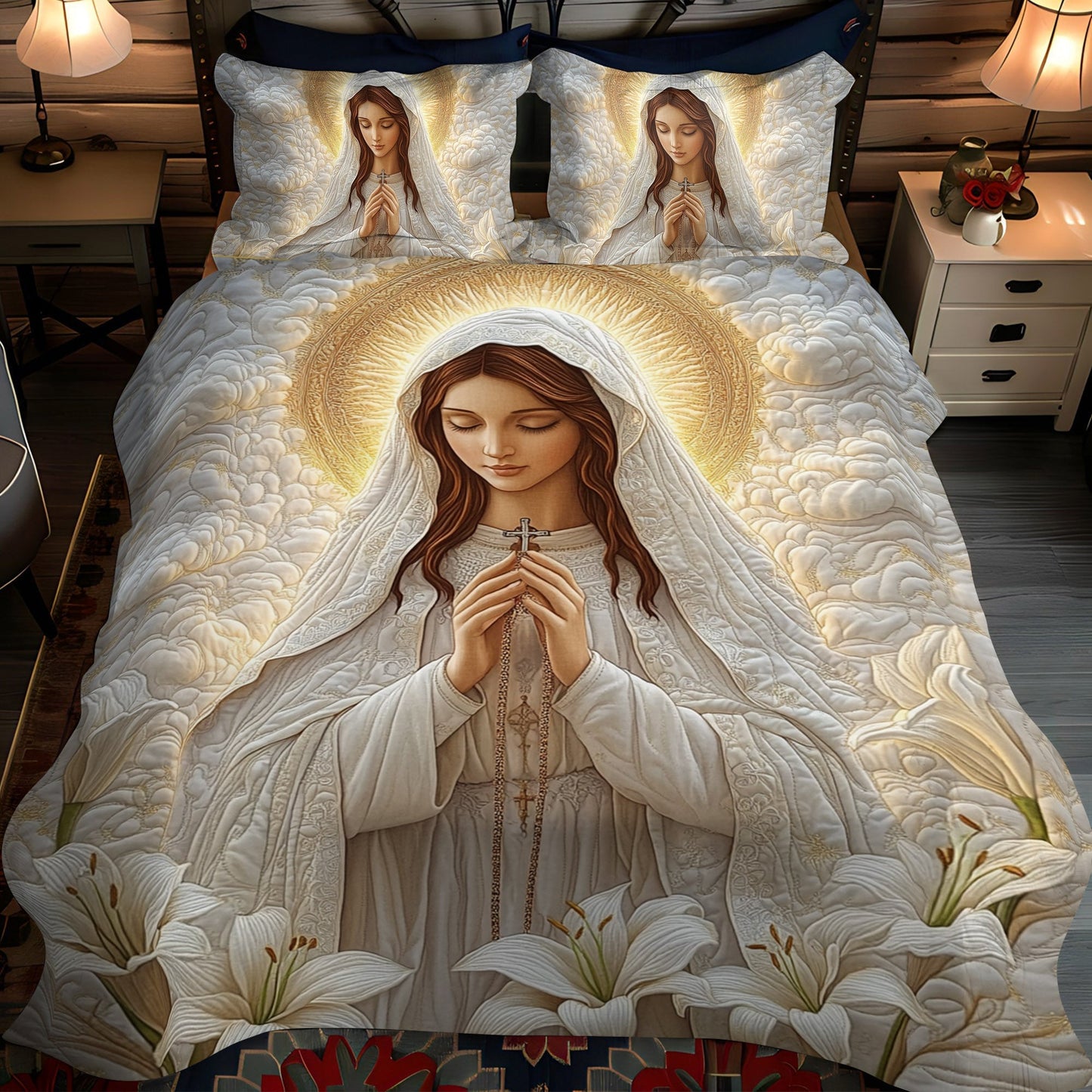 Gentle Mercy 3-Piece Quilted Bedding Set - Single (59" x 70")