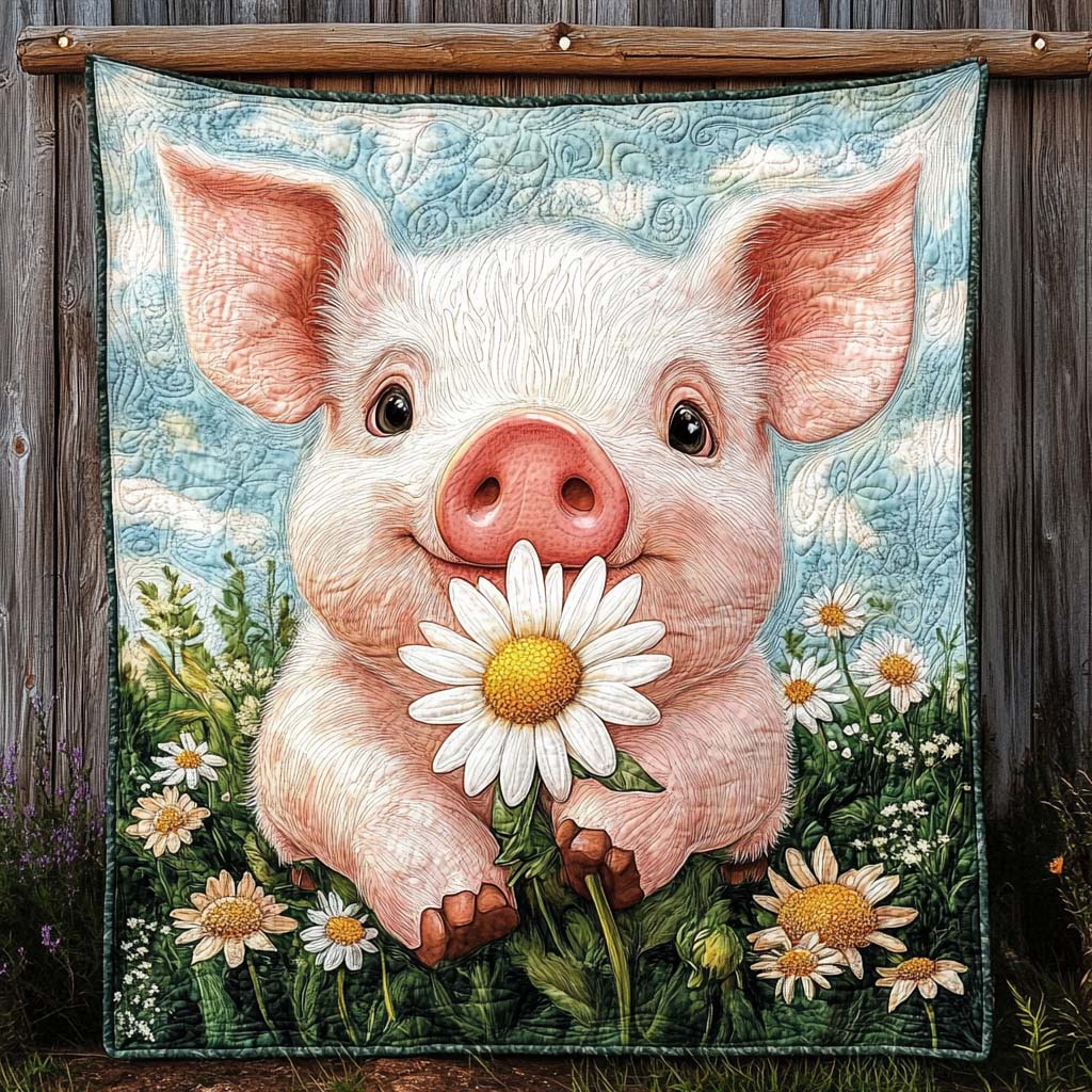 Gentle Snout Quilted Blanket - Throw (55" x 60")
