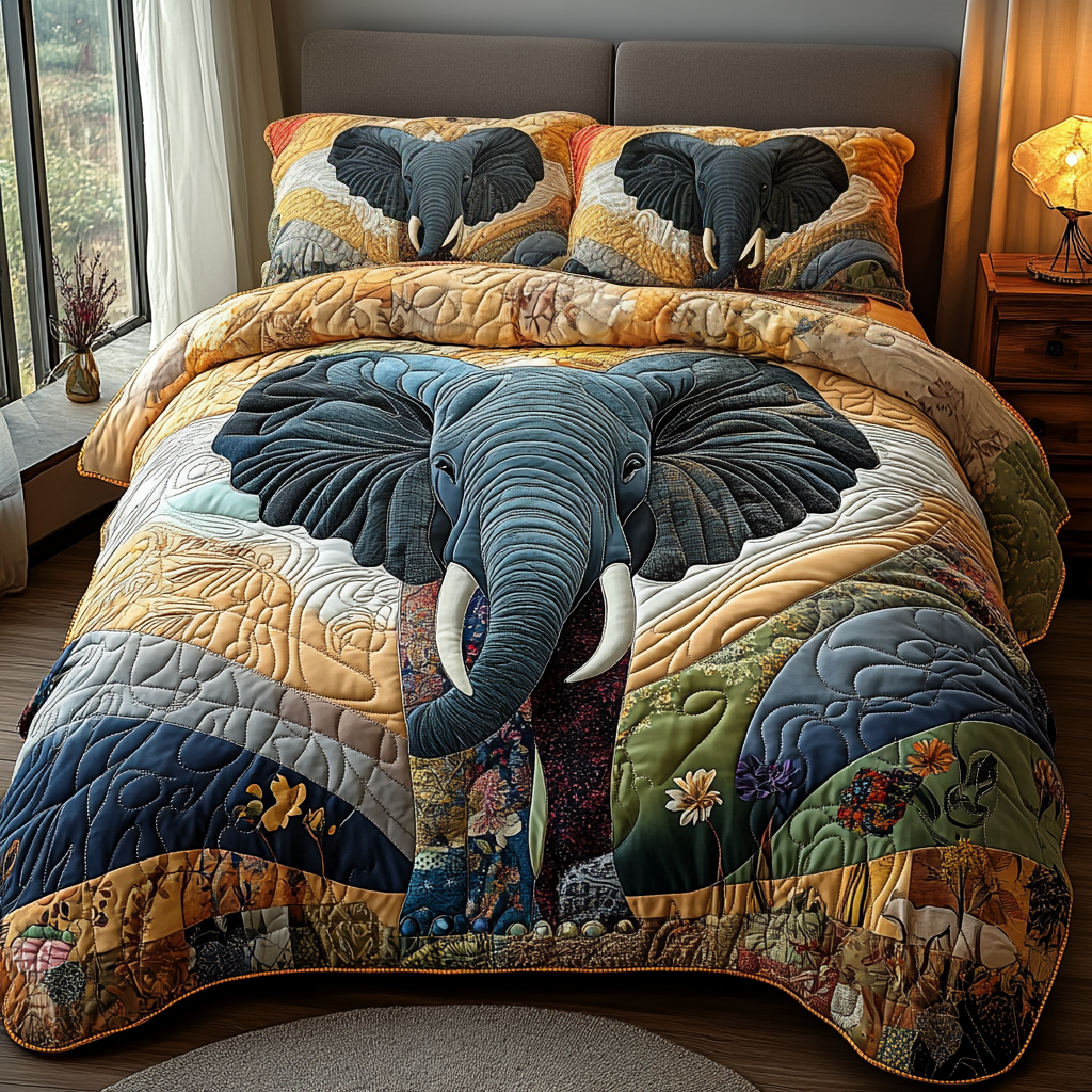 Gentle Titan Quilted Bedding Set - Single (59" x 70")