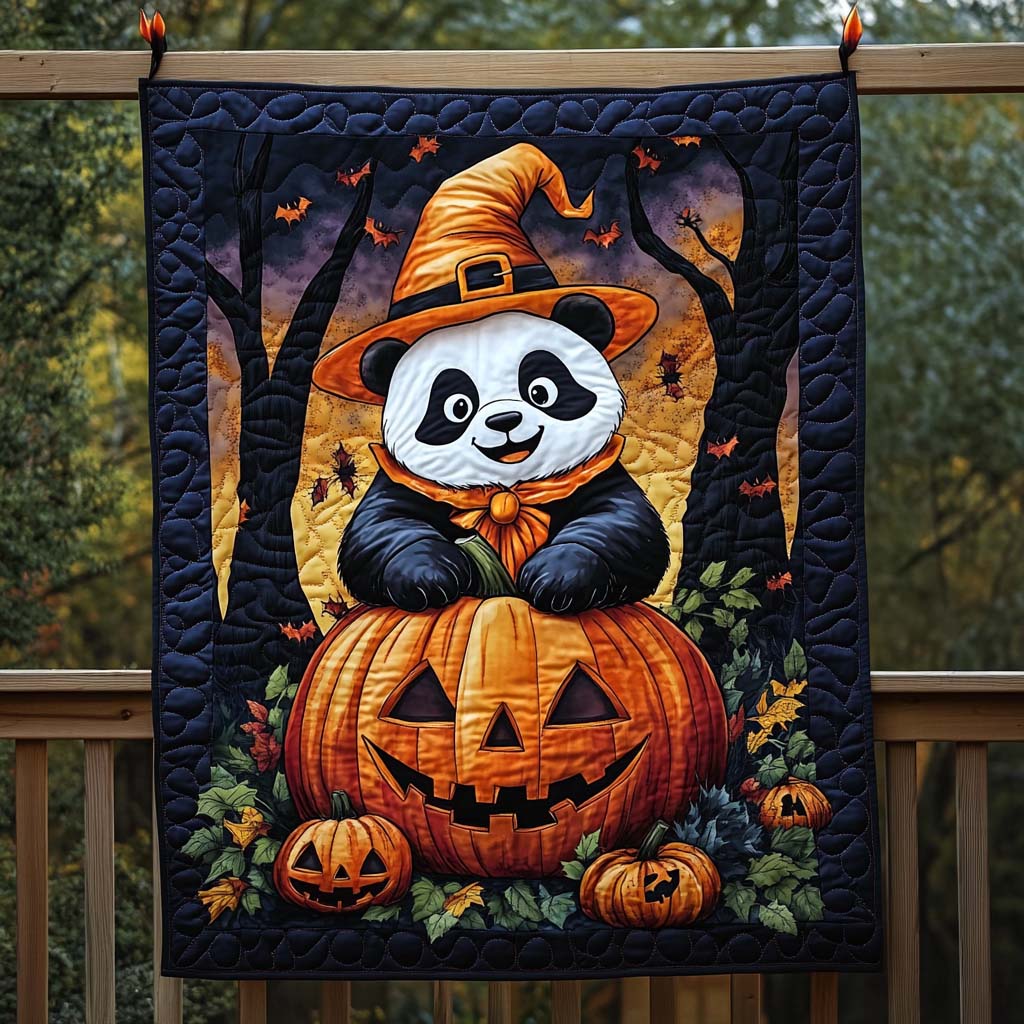 Ghostly Gathering Quilted Blanket - Throw (55" x 60")