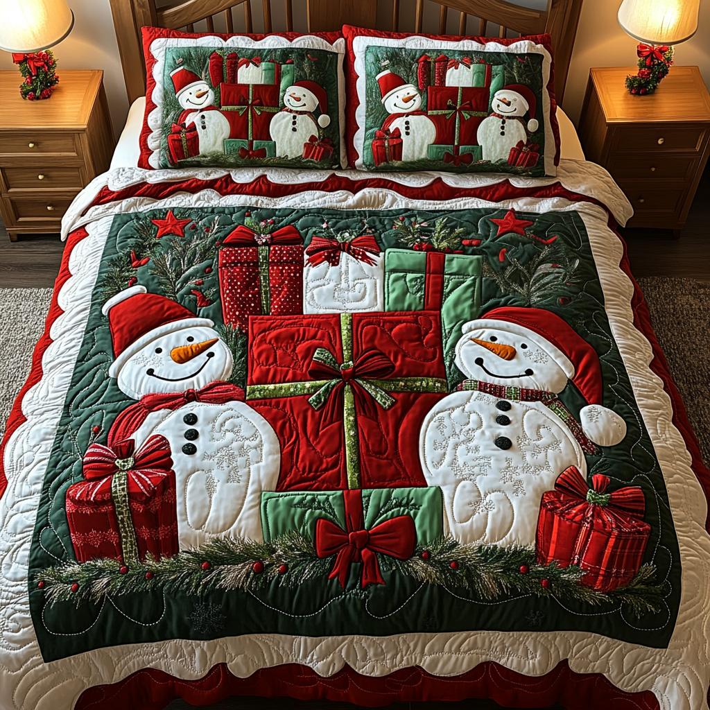 Gifted Joy 3-Piece Quilted Bedding Set - Single (59" x 70")