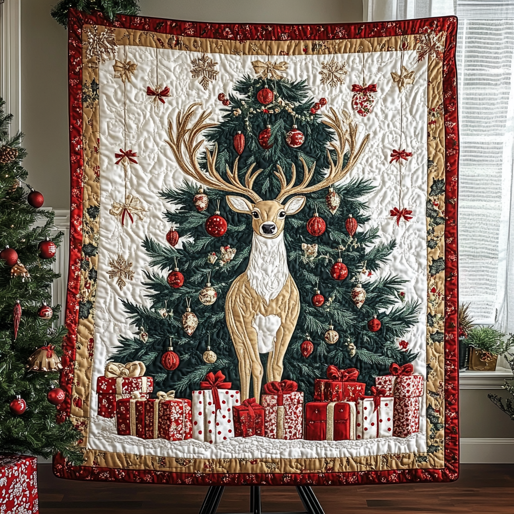 Gifted Joy Quilted Blanket - Throw (55" x 60")