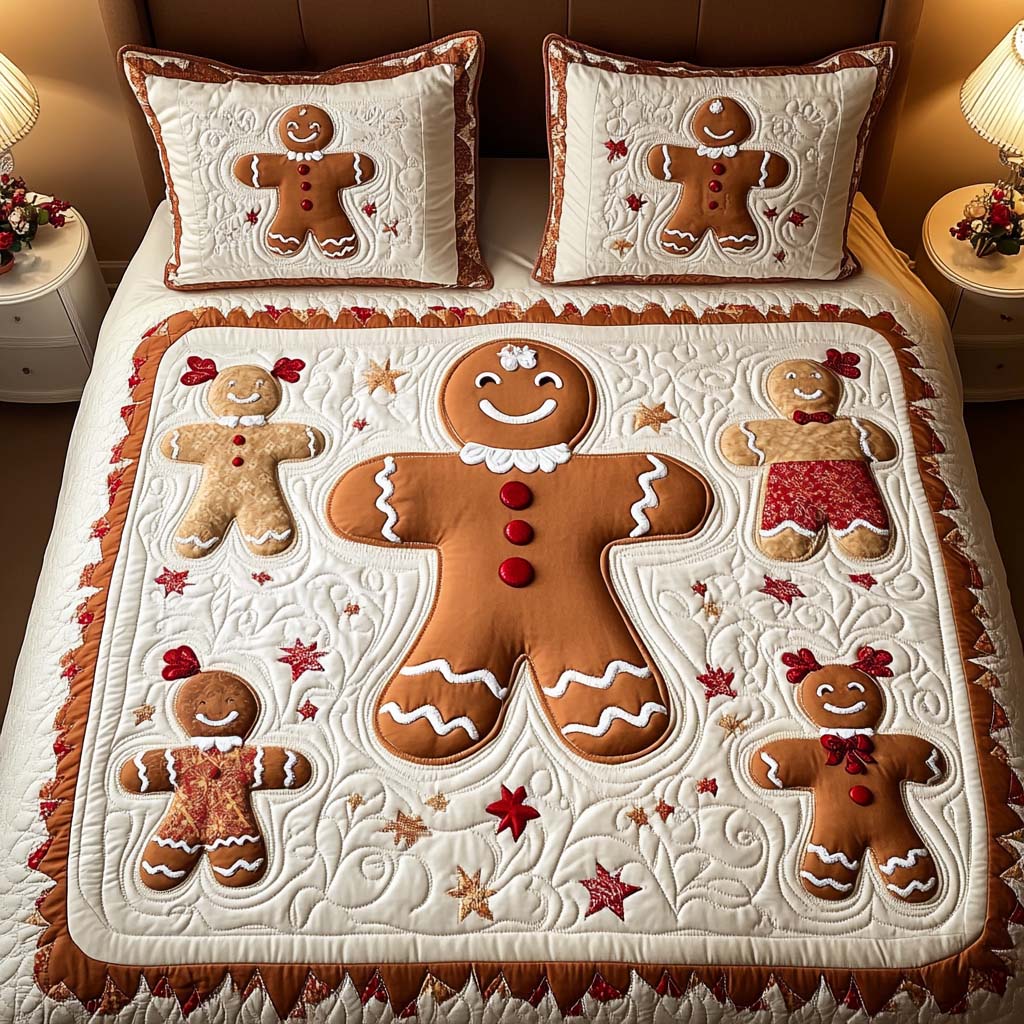 Ginger Joy 3-Piece Quilted Bedding Set - Single (59" x 70")