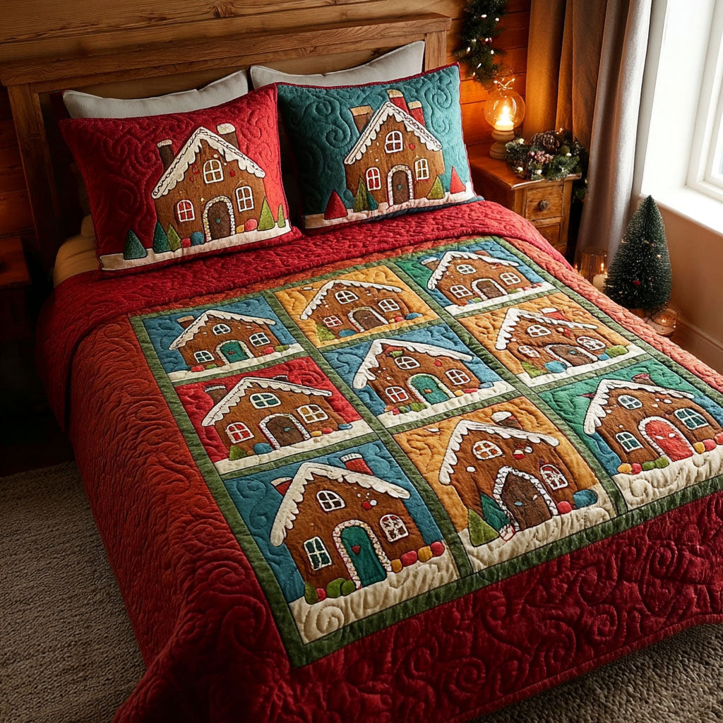 Ginger Village 3-Piece Quilted Bedding Set - Single (59" x 70")