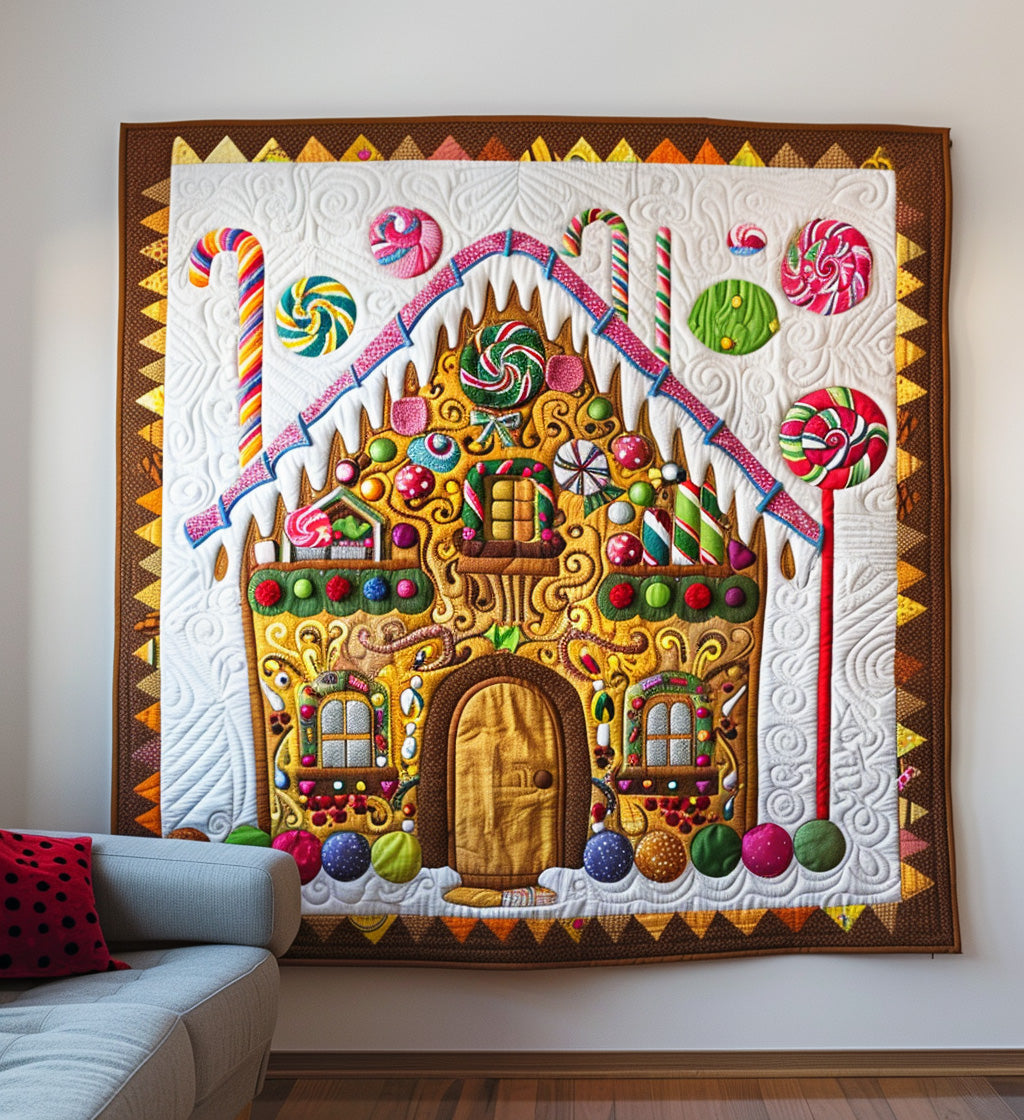 Gingerbread Dreams Quilted Blanket - Throw (55" x 60")