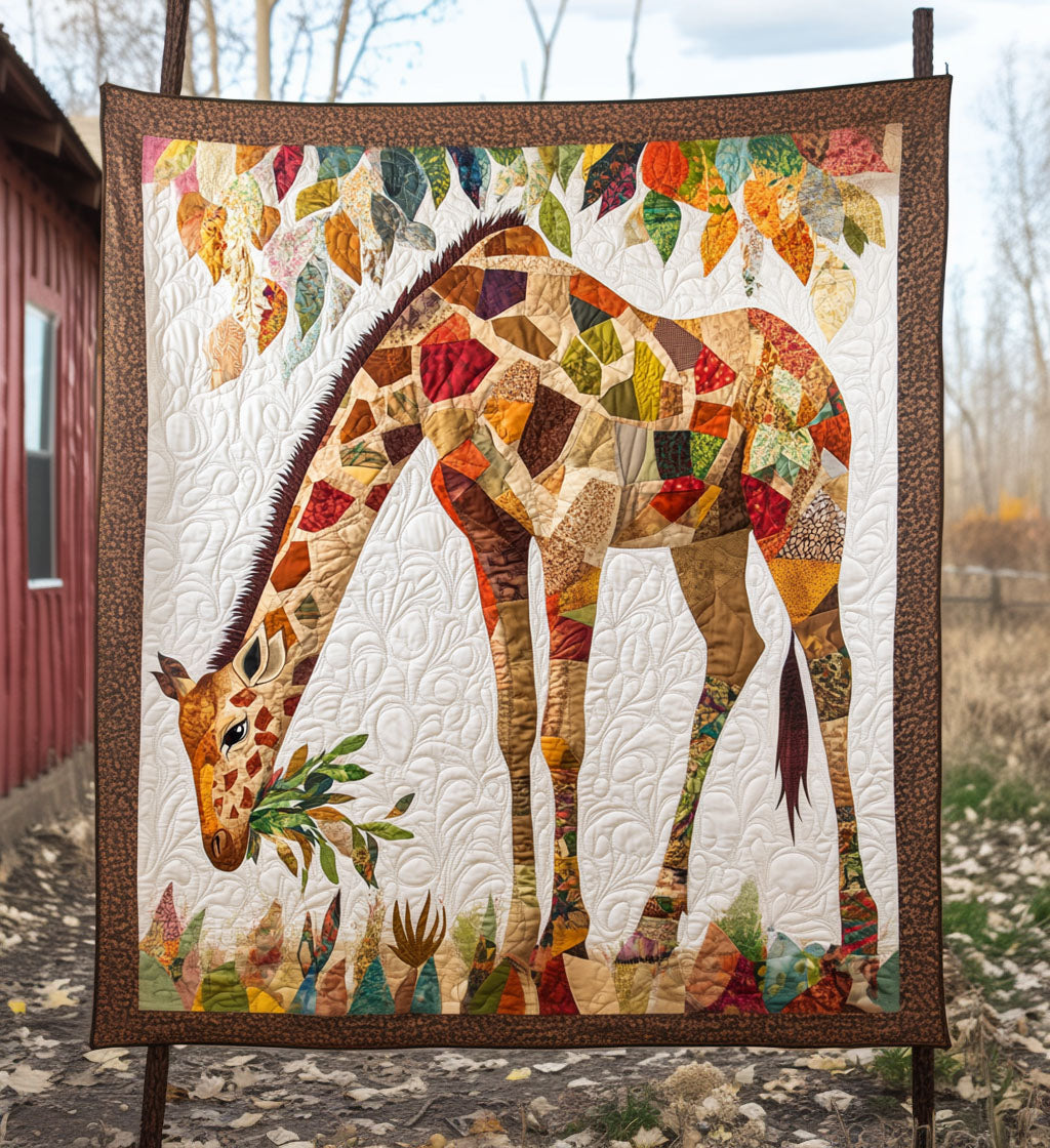 Giraffe Serenade Quilted Blanket - Throw (55" x 60")