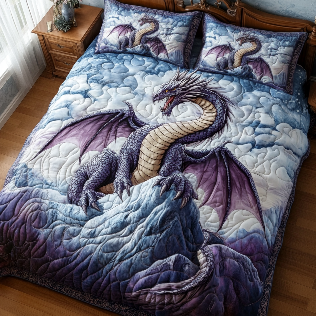 Glacial Breath Quilted Bedding Set - Single (59" x 70")