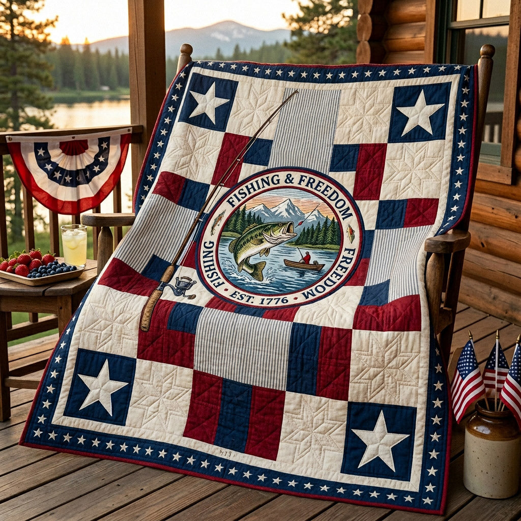 Glory Fishing Quilted Blanket - Baby (30" x 40") - Pack 1
