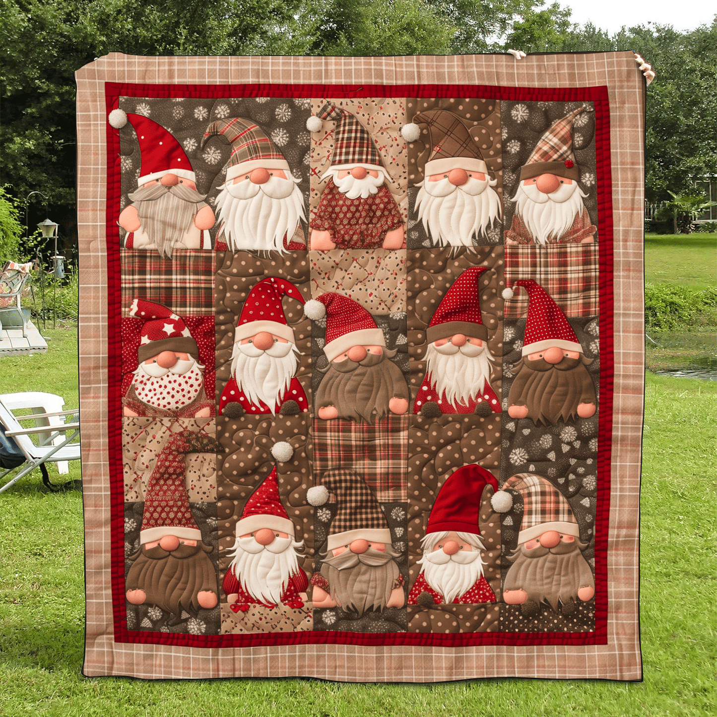 Gnome Cottage Quilted Blanket - Throw (55" x 60")
