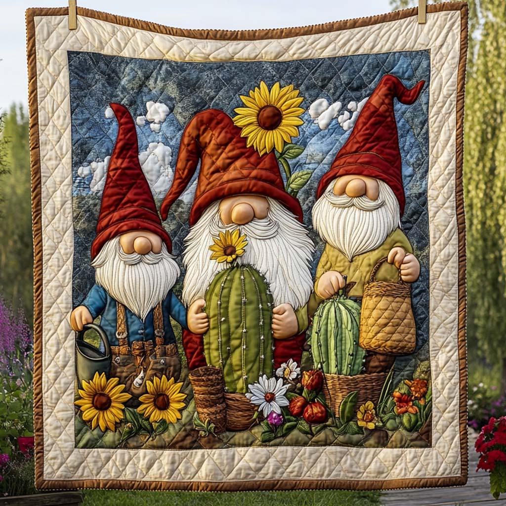 Gnome Garden Joy Quilted Blanket - Baby (30" x 40") - Pack 1