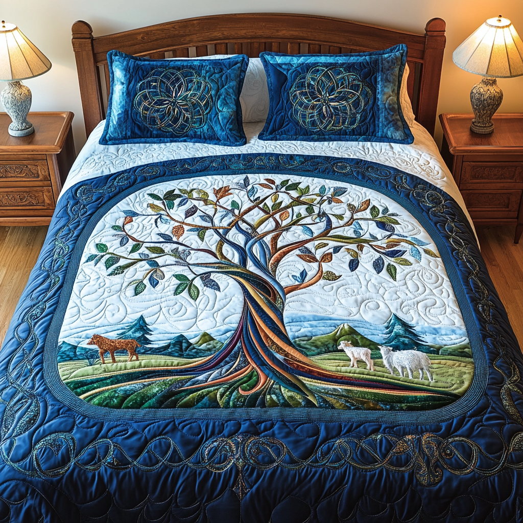 Golden Grove Embrace 3-Piece Quilted Bedding Set - Single (59" x 70")