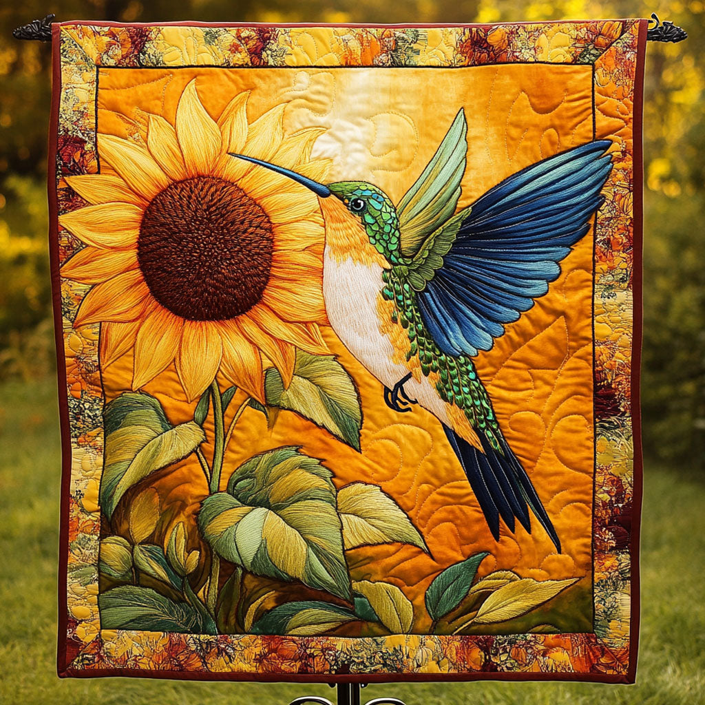 Golden Wings Quilted Blanket - Throw (55" x 60")