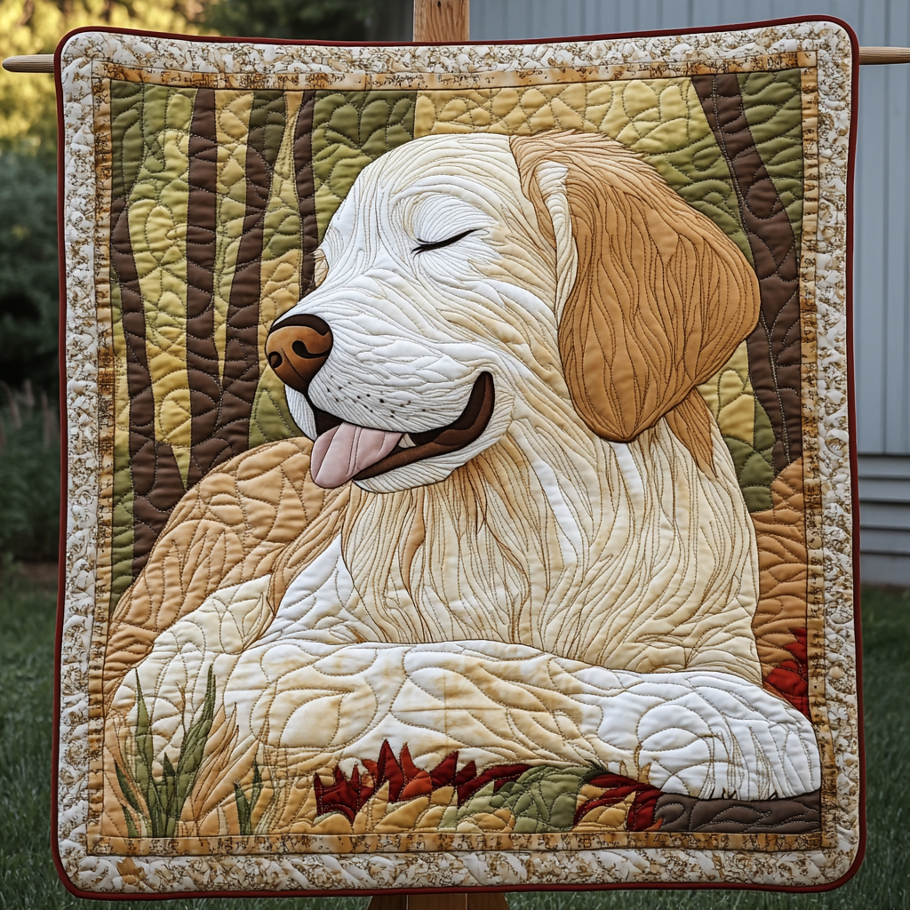 Golden Bliss Quilted Blanket - Throw (55" x 60")