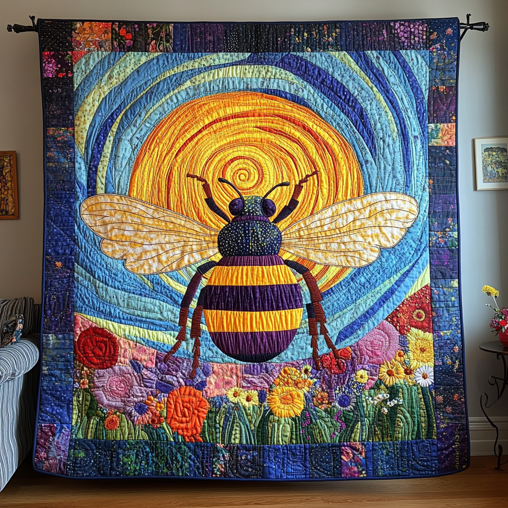Golden Buzz Quilted Blanket - Baby (30" x 40")