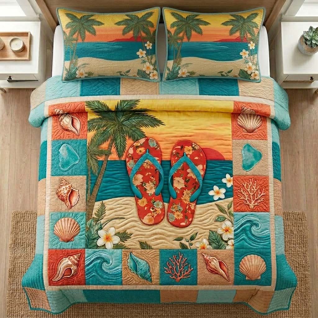 Golden Coast 3-Piece Quilted Bedding Set - Single (59" x 70")