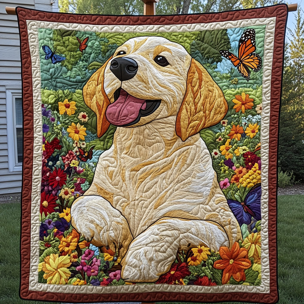 Golden Days Quilted Blanket - Throw (55" x 60")