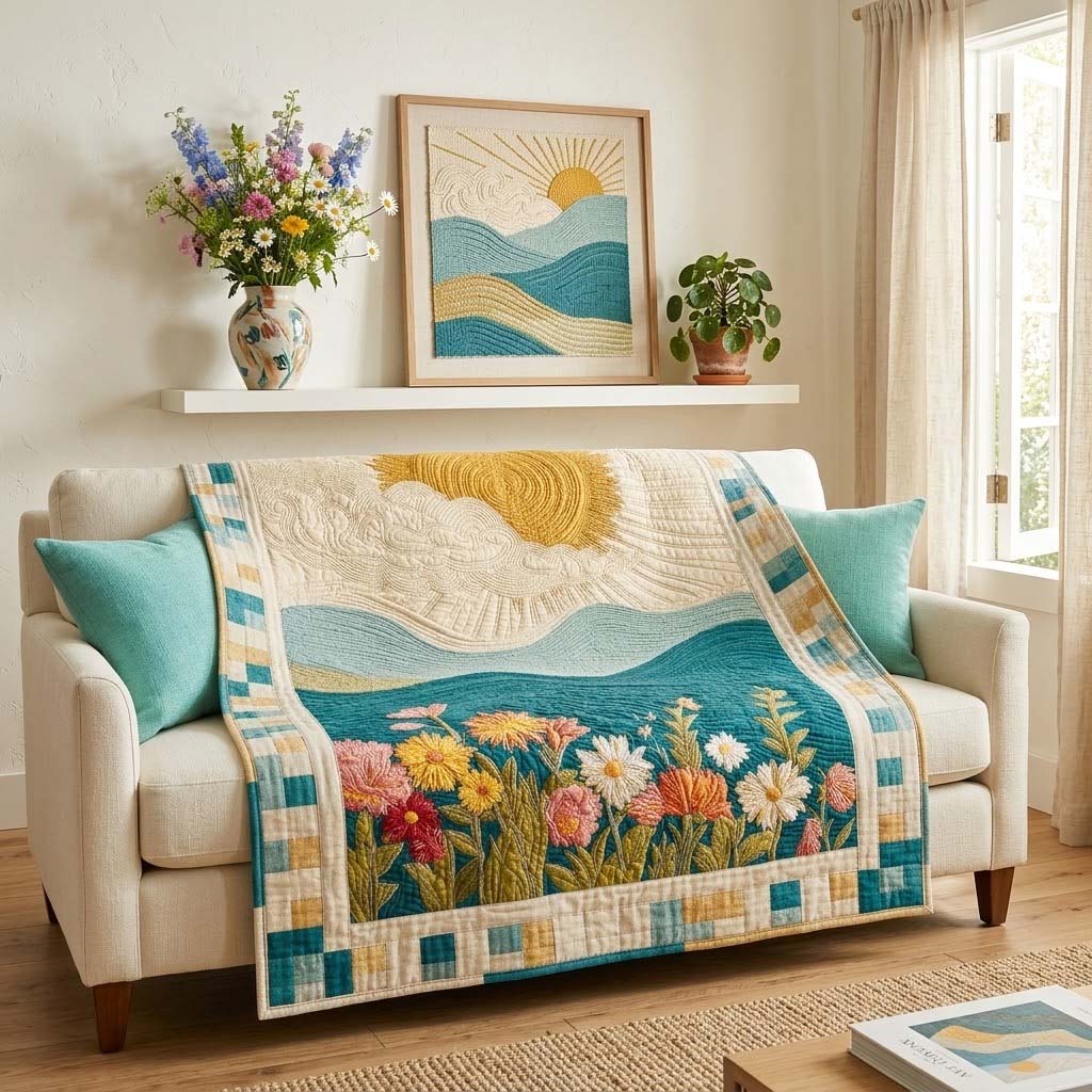 Golden Desert Solstice Quilted Blanket - Baby (30" x 40") - Pack 1