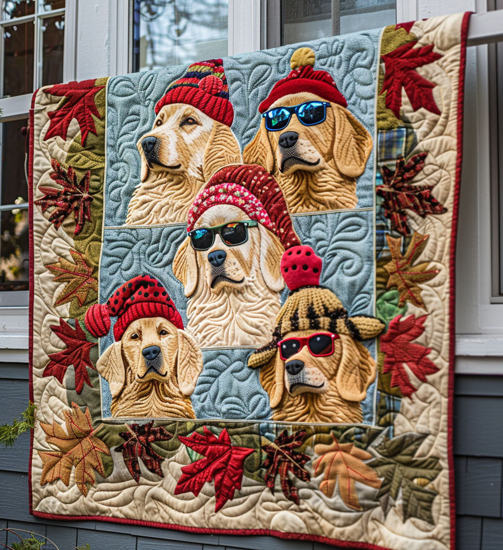 Golden Dreams Quilted Blanket - Throw (55" x 60")