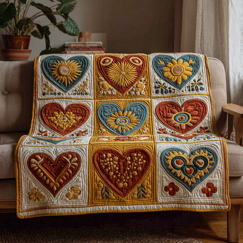 Golden Folklove Quilted Blanket - Baby (30" x 40") - Pack 1