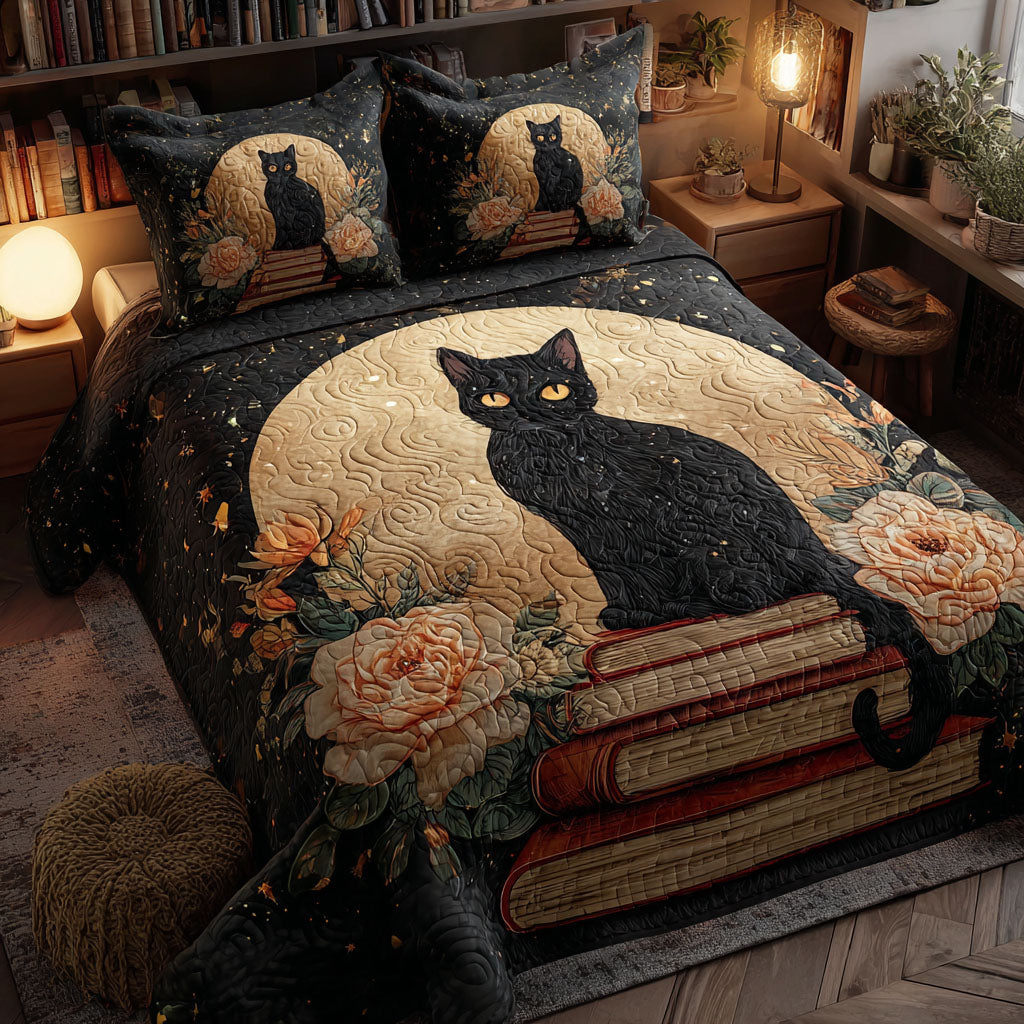 Golden Gaze 3-Piece Quilted Bedding Set - Single (59" x 70")
