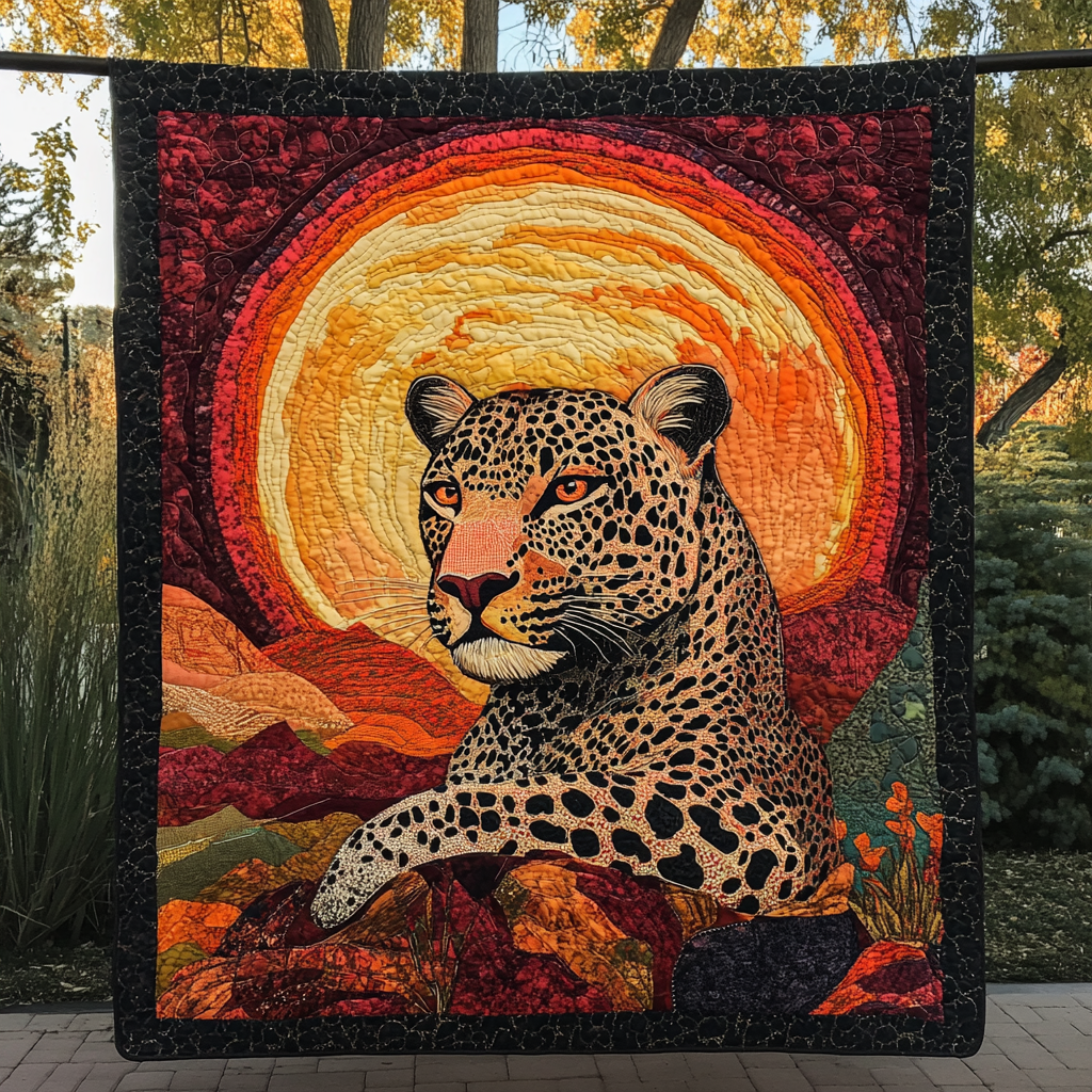 Golden Gaze Quilted Blanket - Throw (55" x 60")