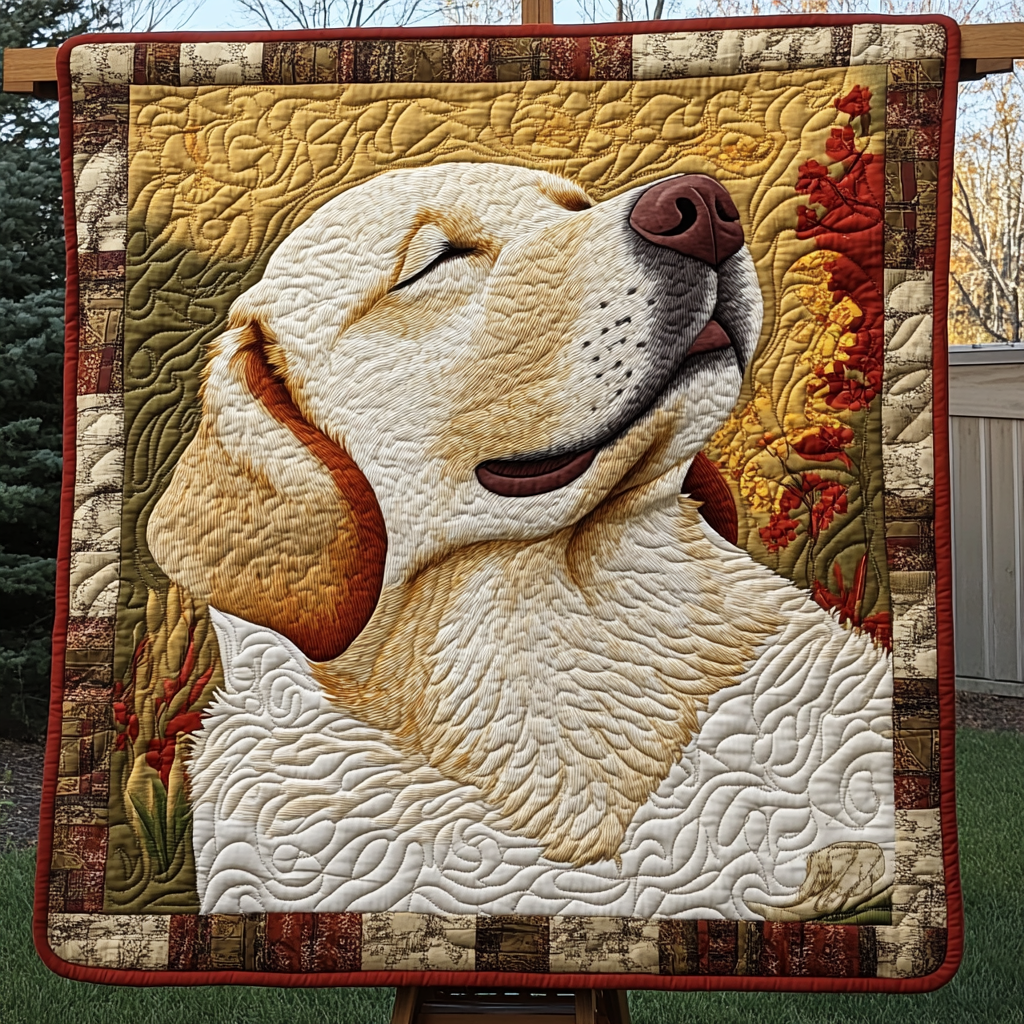 Golden Grace Quilted Blanket - Throw (55" x 60")