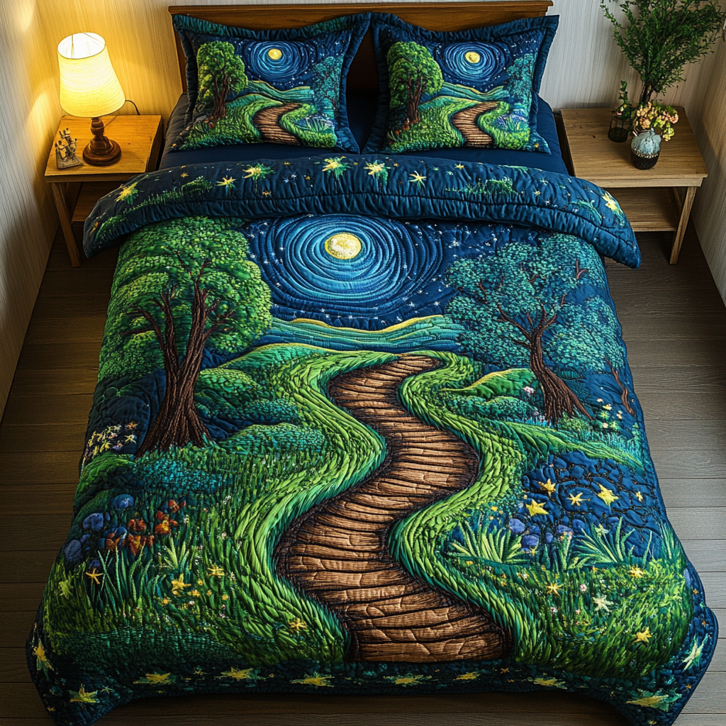 Golden Horizon 3-Piece Quilted Bedding Set - Single (59" x 70")
